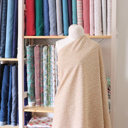 Dotted Dobby Japanese Cotton Print — Ecru