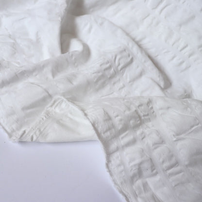 Crinkled Ribbon Stripe — White