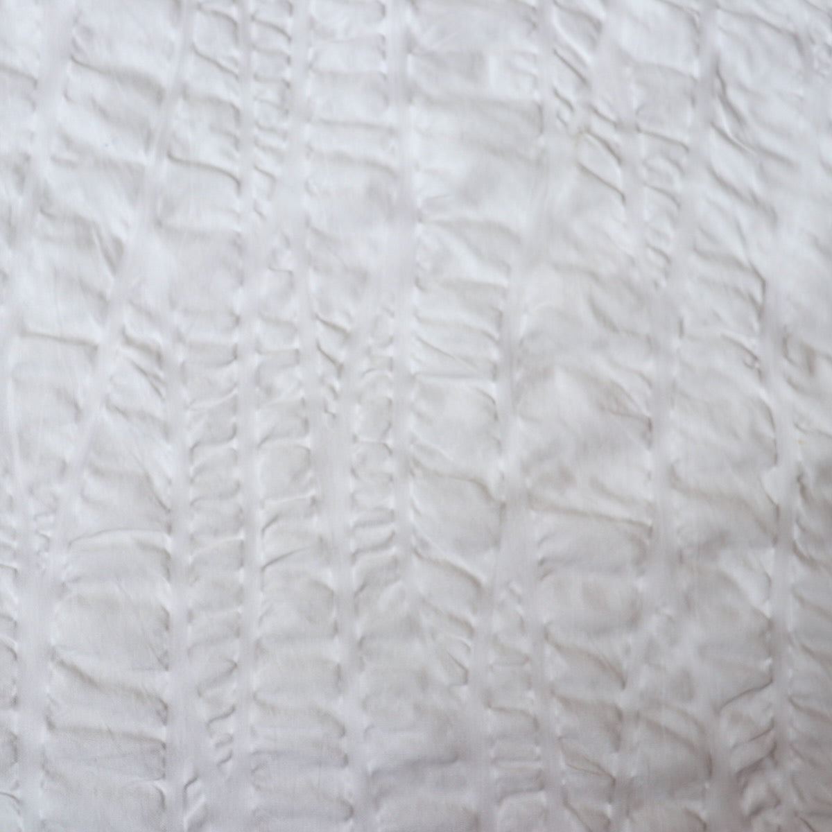 Swatch — Crinkled Ribbon Stripe — White