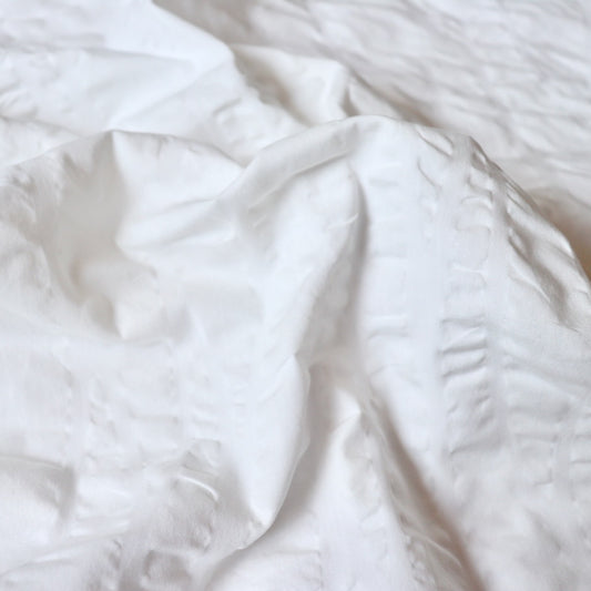 salt processed japanese cotton lawn fabric white crinkle shirt material
