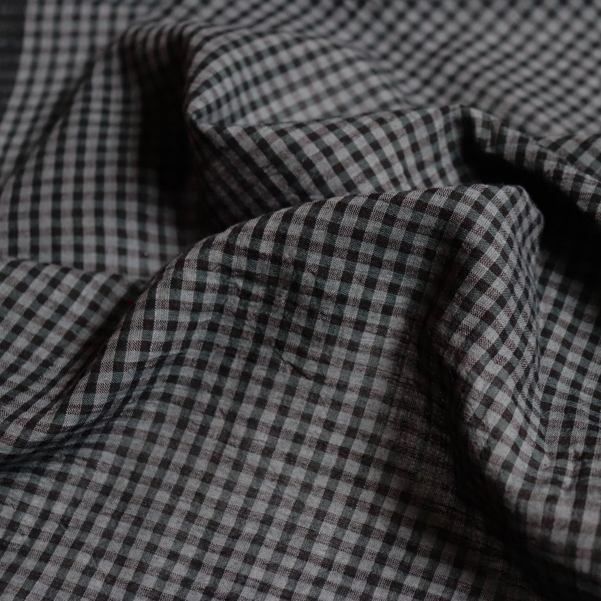Gray Featherweight Handloom Cotton Check
