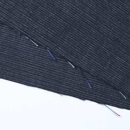 darkest blue japanese cotton yarn-dye fabric morikiku