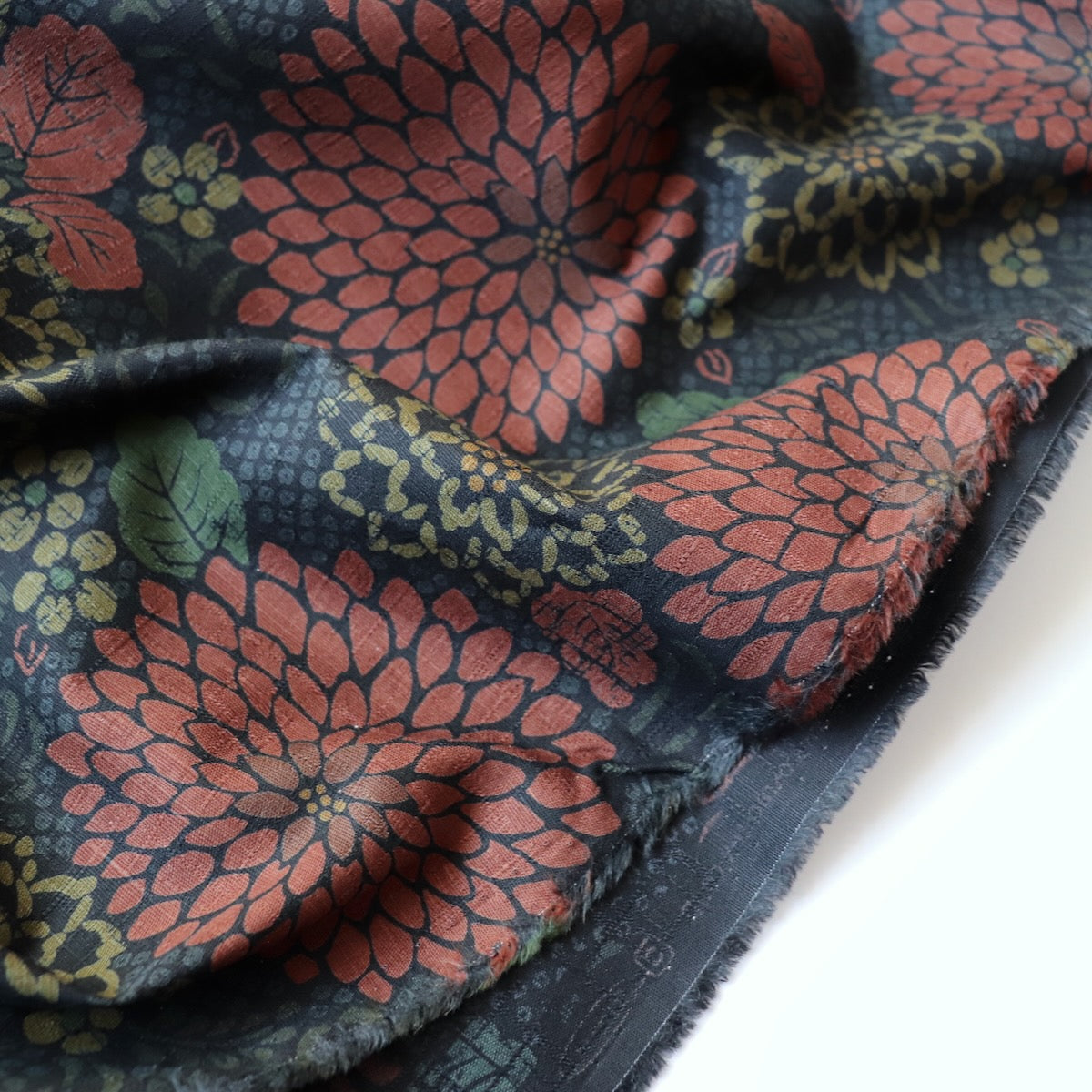 Dark Floral Dobby Cotton Print