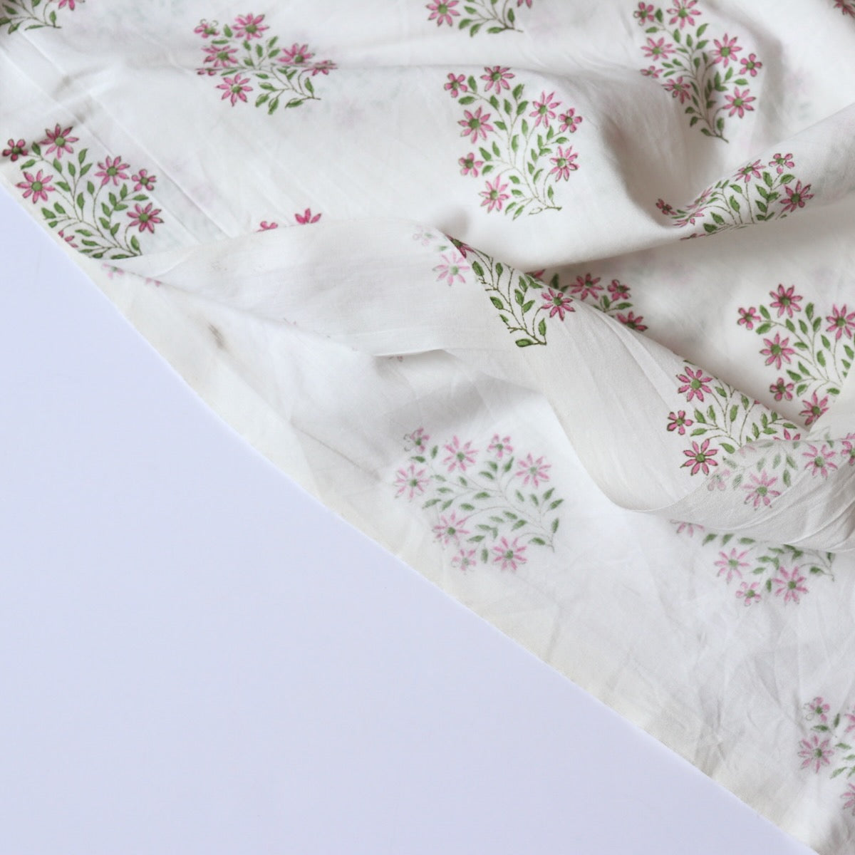 Fluttering Floral Block Print Cotton