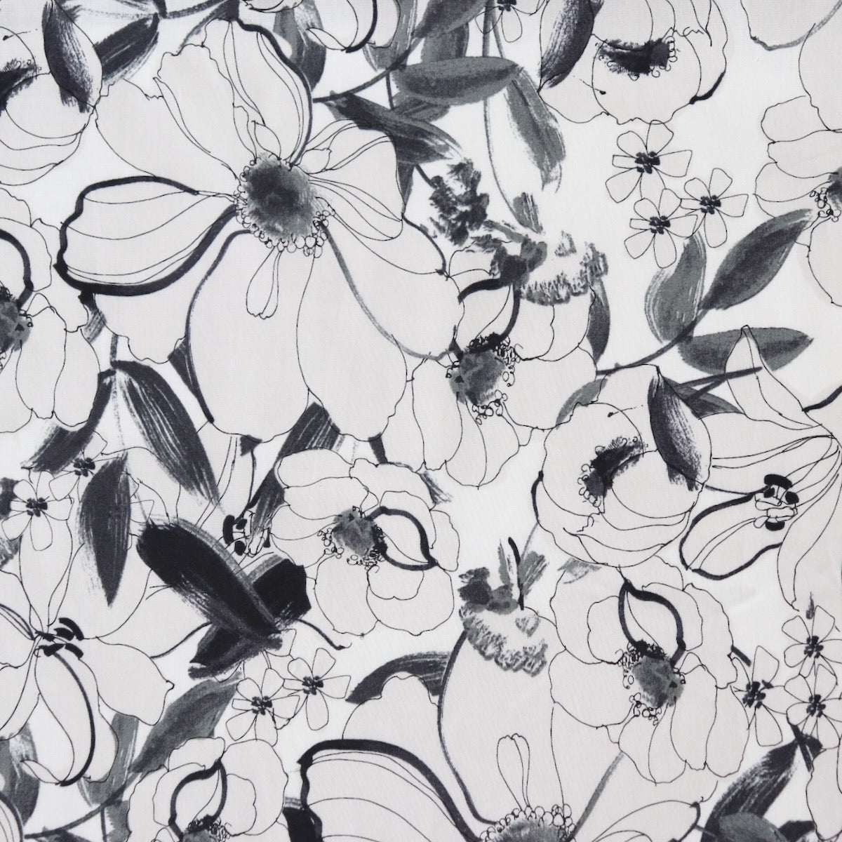 Lilies Cotton Lawn — Pearl White