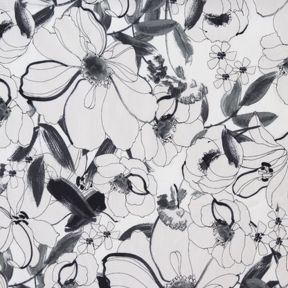 Lilies Cotton Lawn — Pearl White