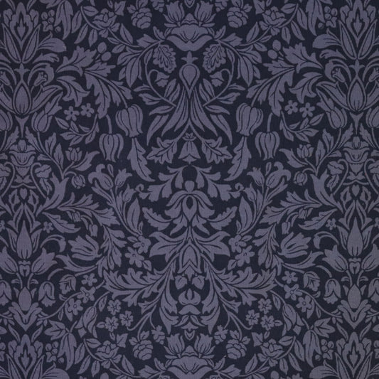 intricate floral printed cotton corduroy fabric from Japan monochromatic gray violet 