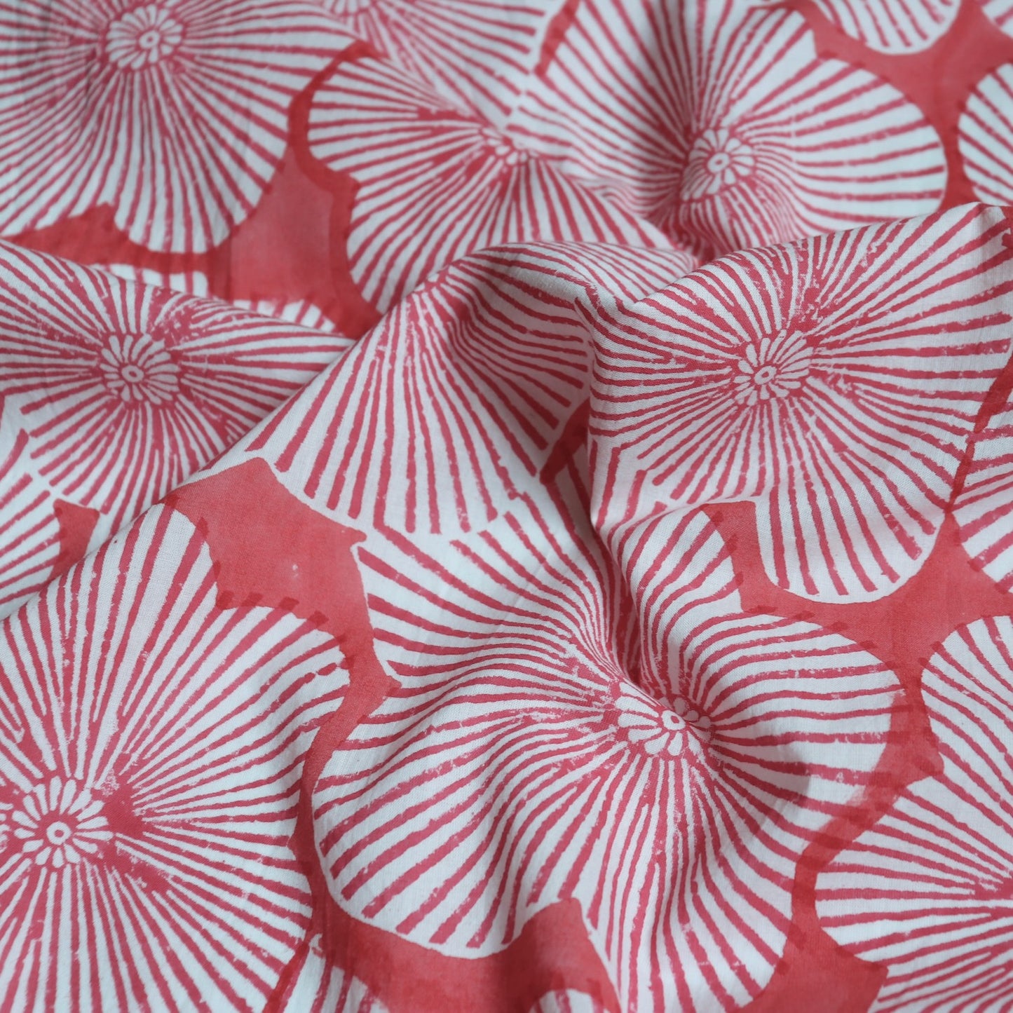Swatch — Lychee Pink Block Print Cotton