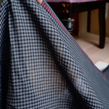 Gray Featherweight Handloom Cotton Check
