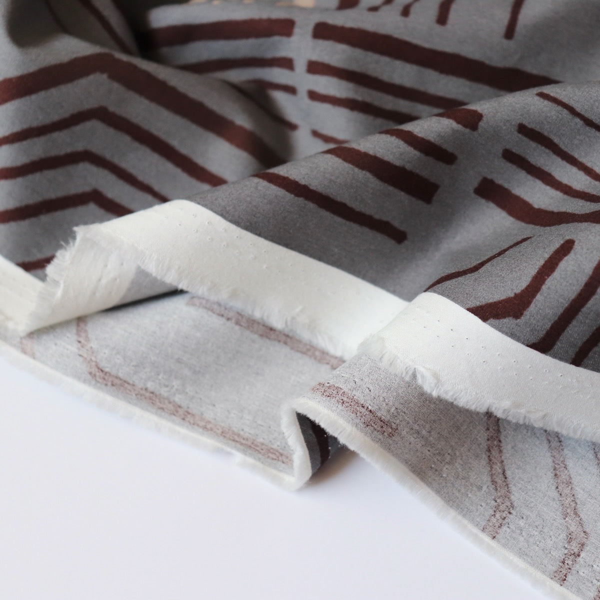 Bent Lines Brushed Cotton — Slate