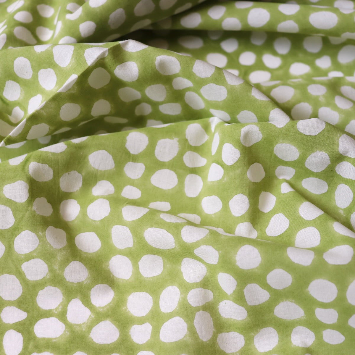 Green Pea Block Print Cotton