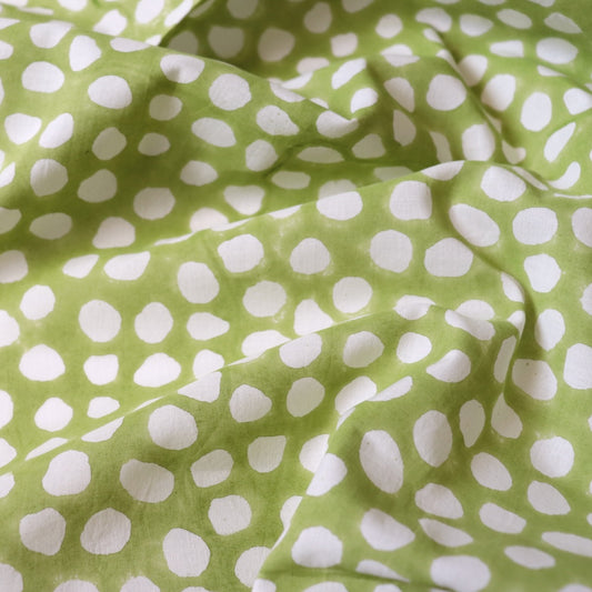 Green Pea Block Print Cotton