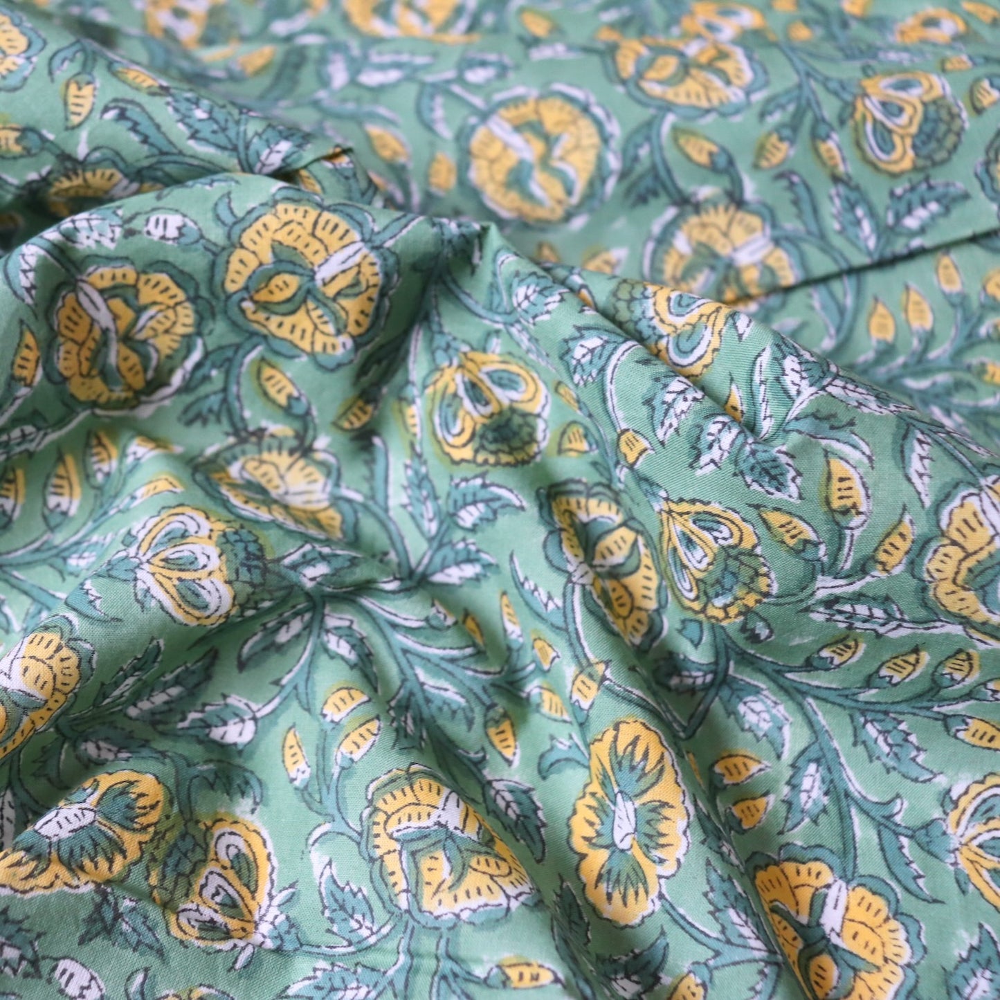 Buttercup Block Print Cotton