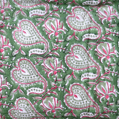 Tulip & Paisley Block Print Cotton
