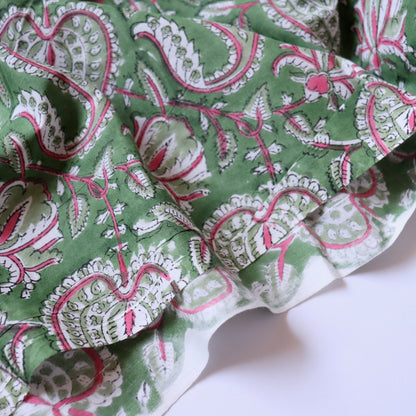 Tulip & Paisley Block Print Cotton