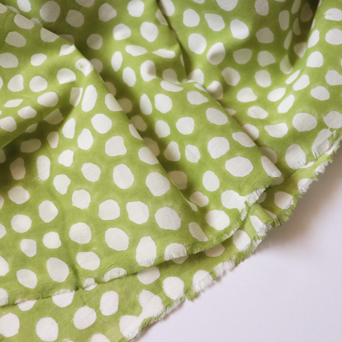 Green Pea Block Print Cotton