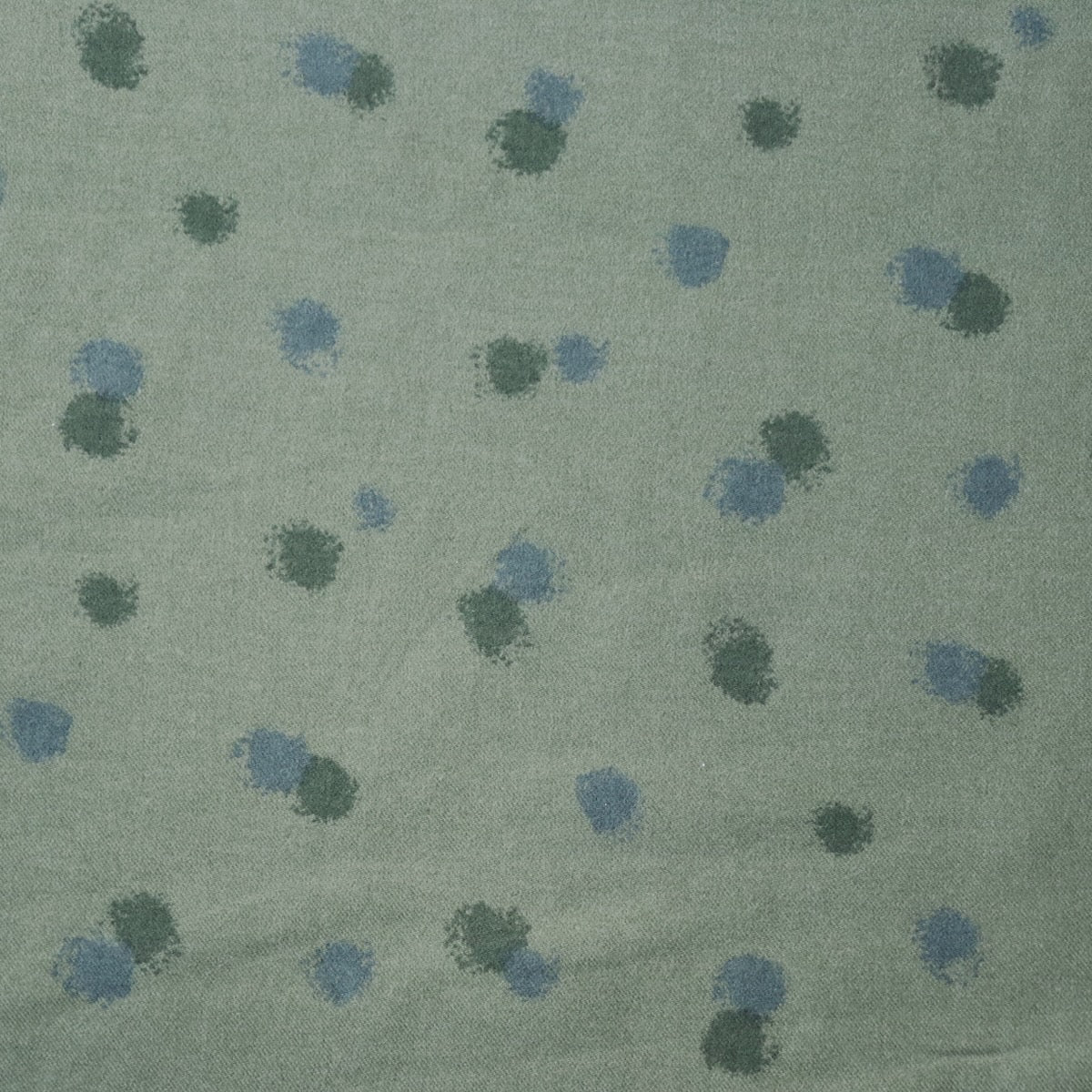 green spots printed cotton flannel fabric made in Japan