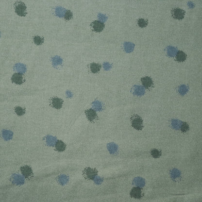 green spots printed cotton flannel fabric made in Japan