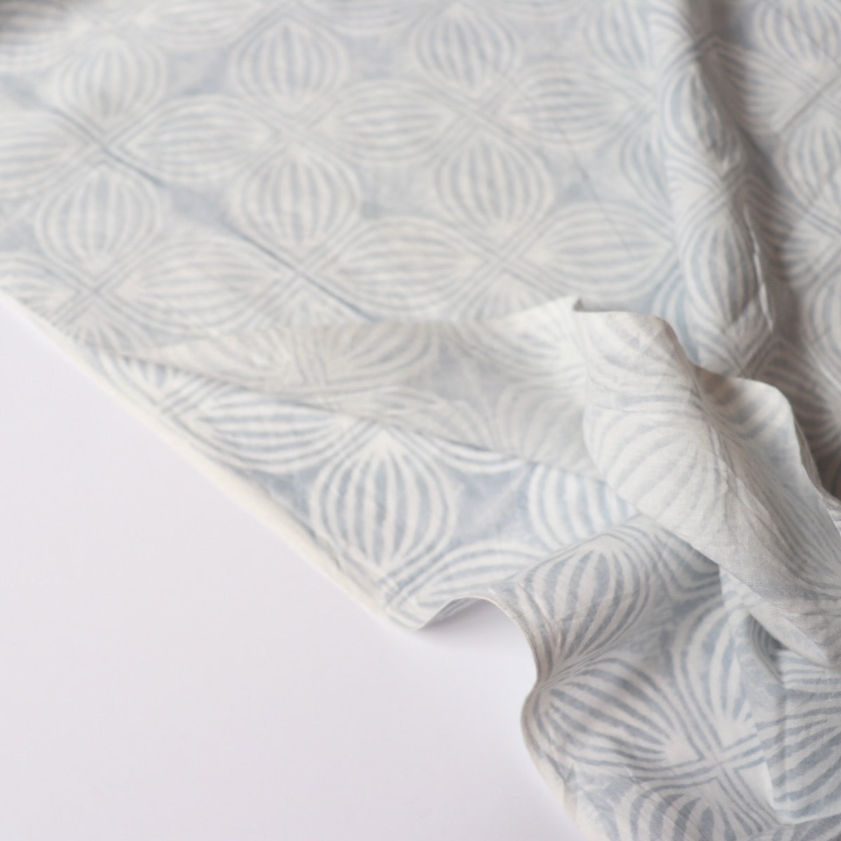 Swatch — Brahma Karma Block Print — Grey Big Petal