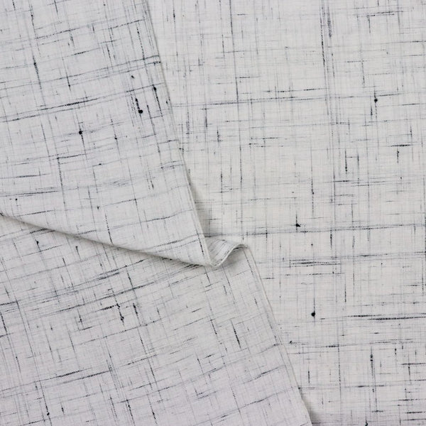 light gray and black khadi cotton fabric