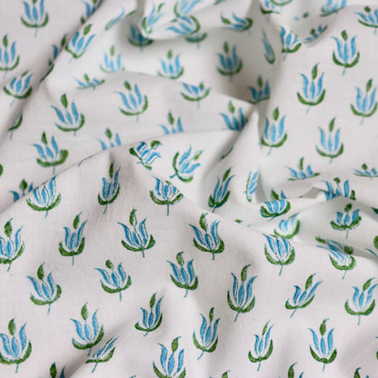 Blue Trident Block Print Cotton