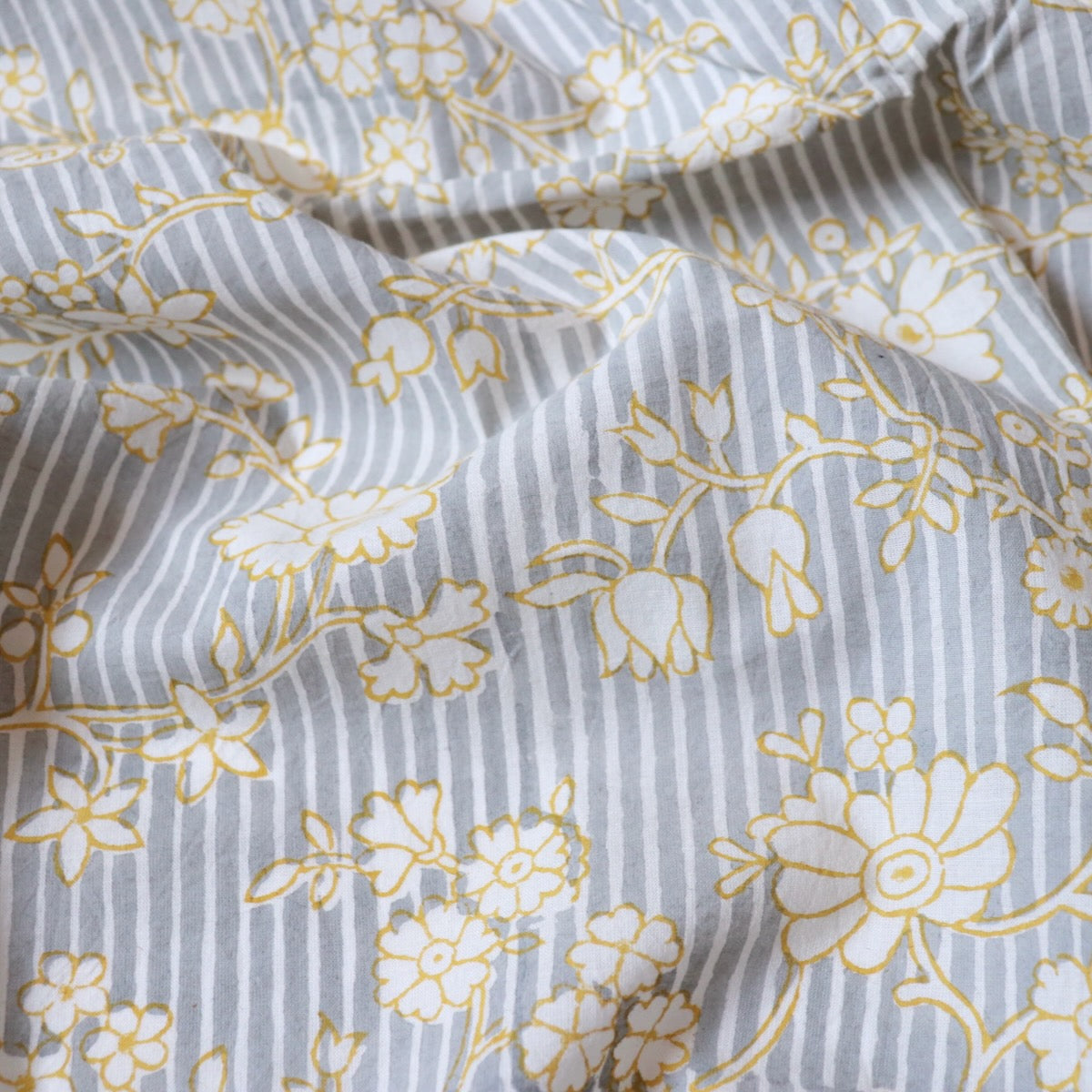 Swatch — Edwardian Stripe Block Print Cotton