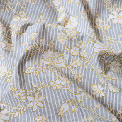 Edwardian Stripe Block Print Cotton