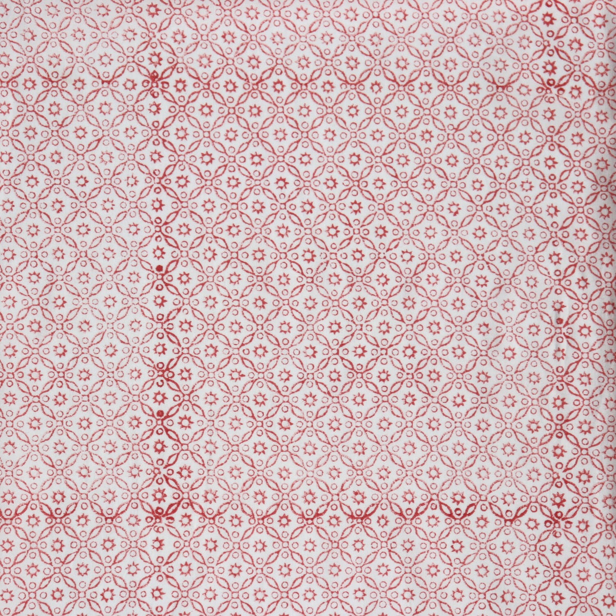 Red Lace Block Print Cotton