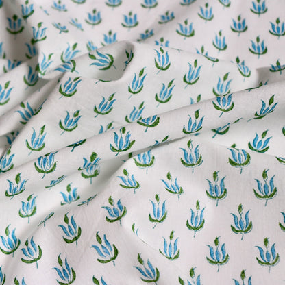 Blue Trident Block Print Cotton