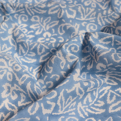 Gentian Blue Block Print Cotton