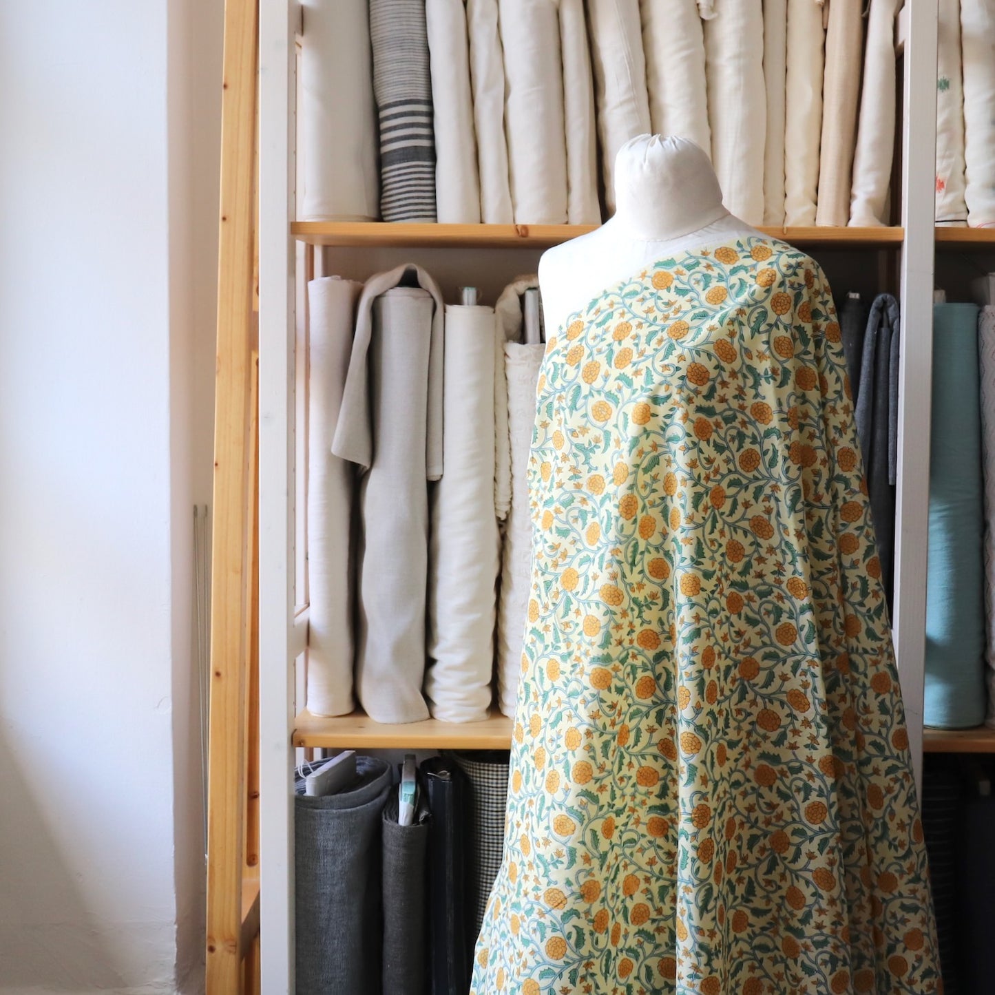Marigold Field Block Print Cotton