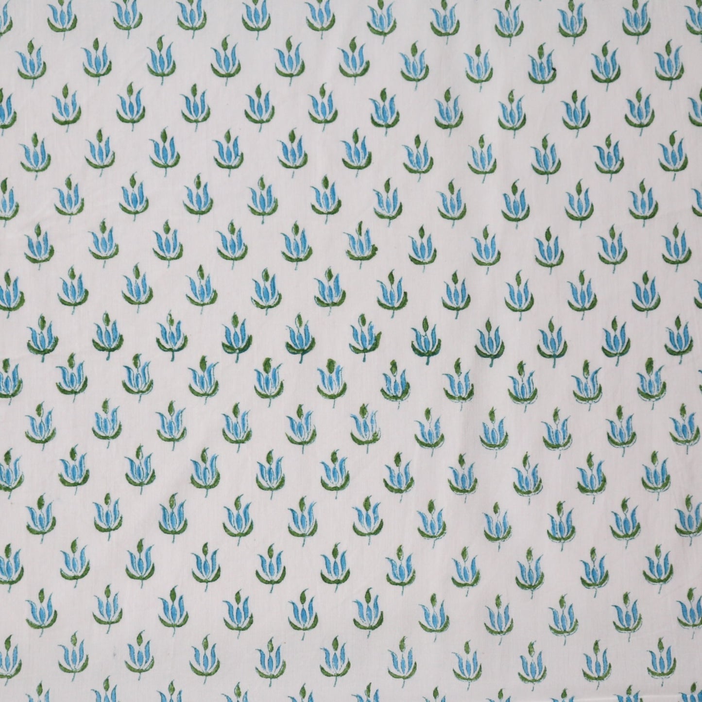 Blue Trident Block Print Cotton