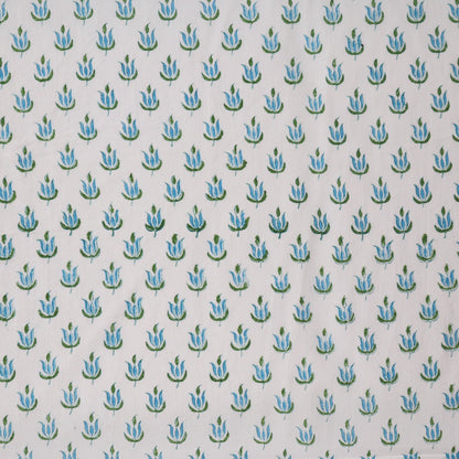 Blue Trident Block Print Cotton