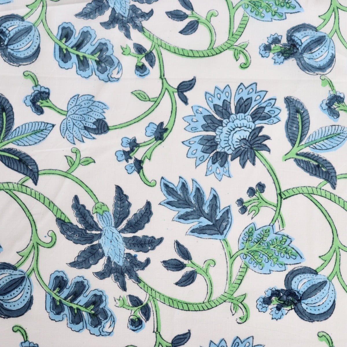 Big Fat Quarter Bundle — Blue + Green Block Prints