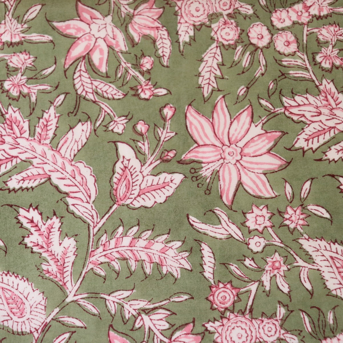 Block Print Fat Quarter Bundle — Pink + Green