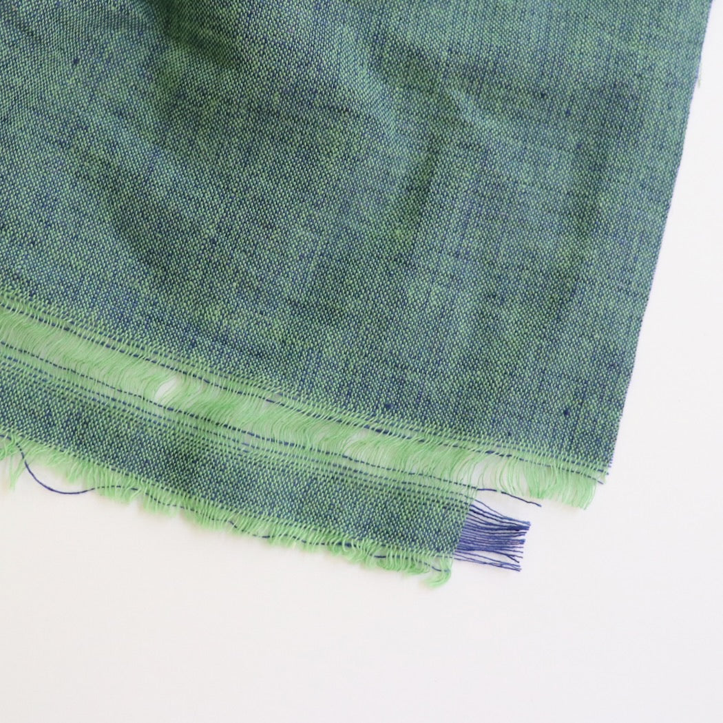 blue green shot handloom cotton fabric