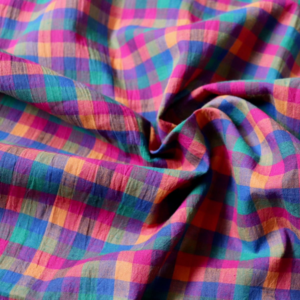 Jewelled Handloom Cotton Check