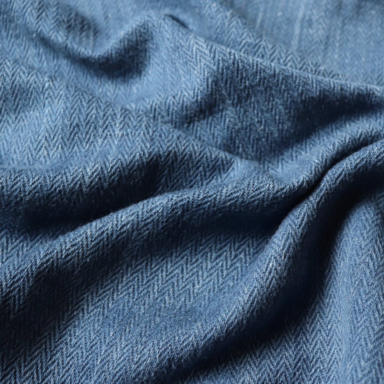 Swatch — Not Denim Indigo Herringbone Handloom Cotton