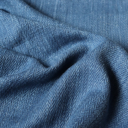 Swatch — Not Denim Indigo Herringbone Handloom Cotton