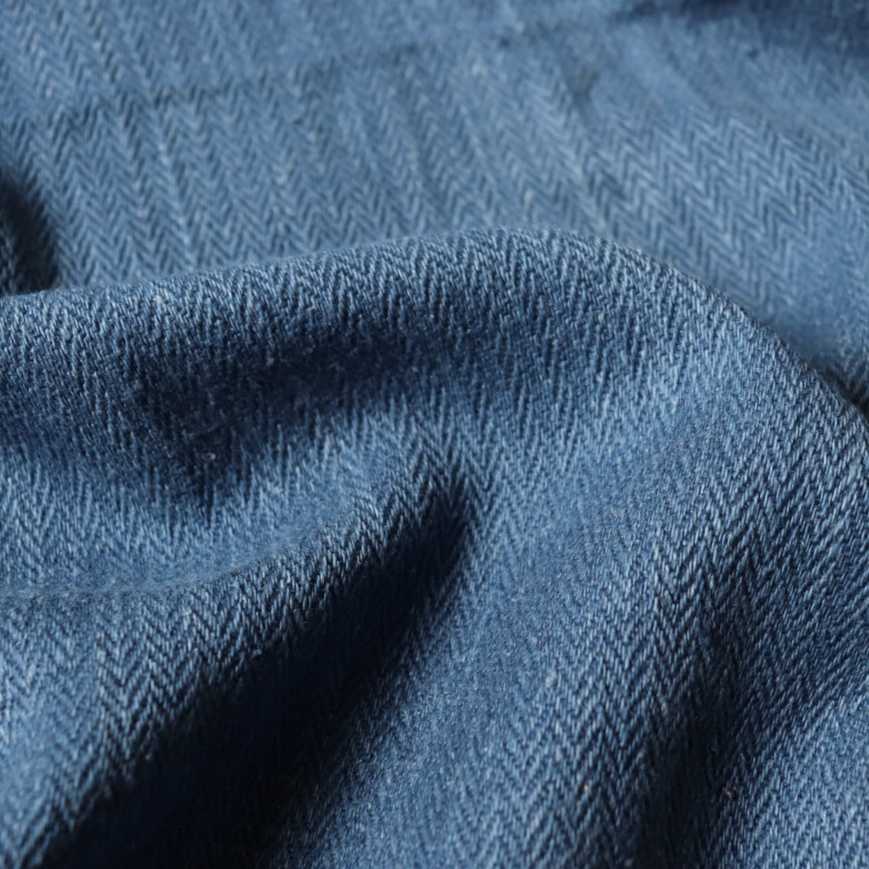 Swatch — Not Denim Indigo Herringbone Handloom Cotton