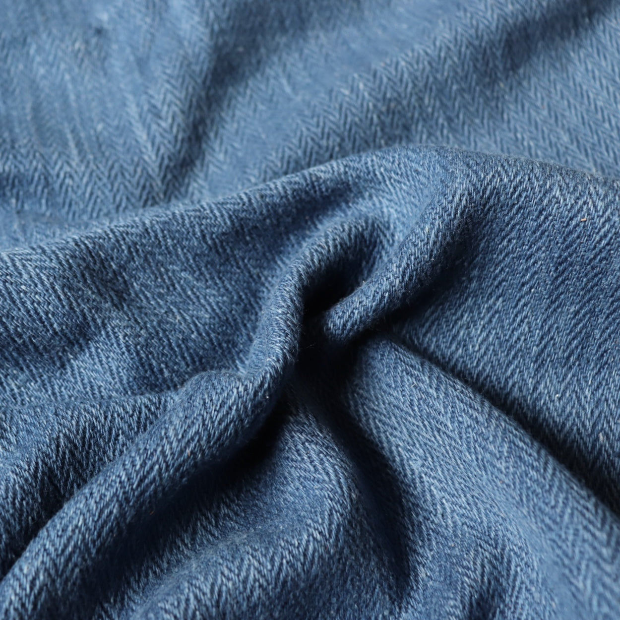 Swatch — Not Denim Indigo Herringbone Handloom Cotton