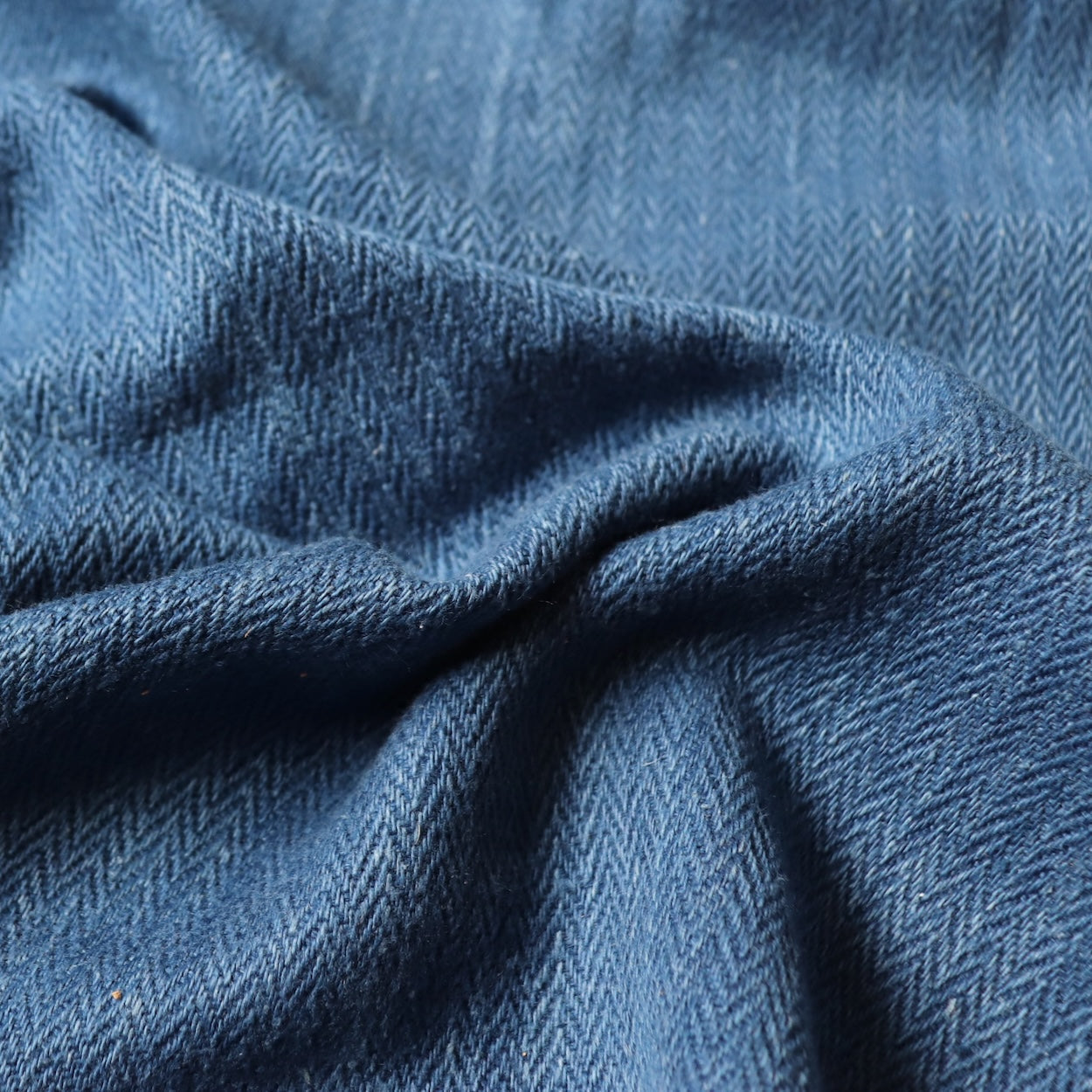 Swatch — Not Denim Indigo Herringbone Handloom Cotton