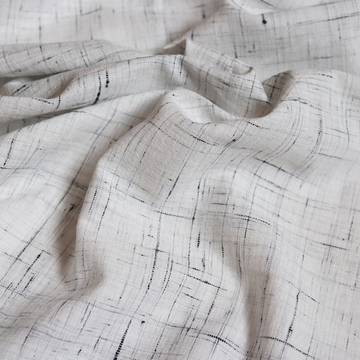 Pearl Grey Slub Handloom Cotton