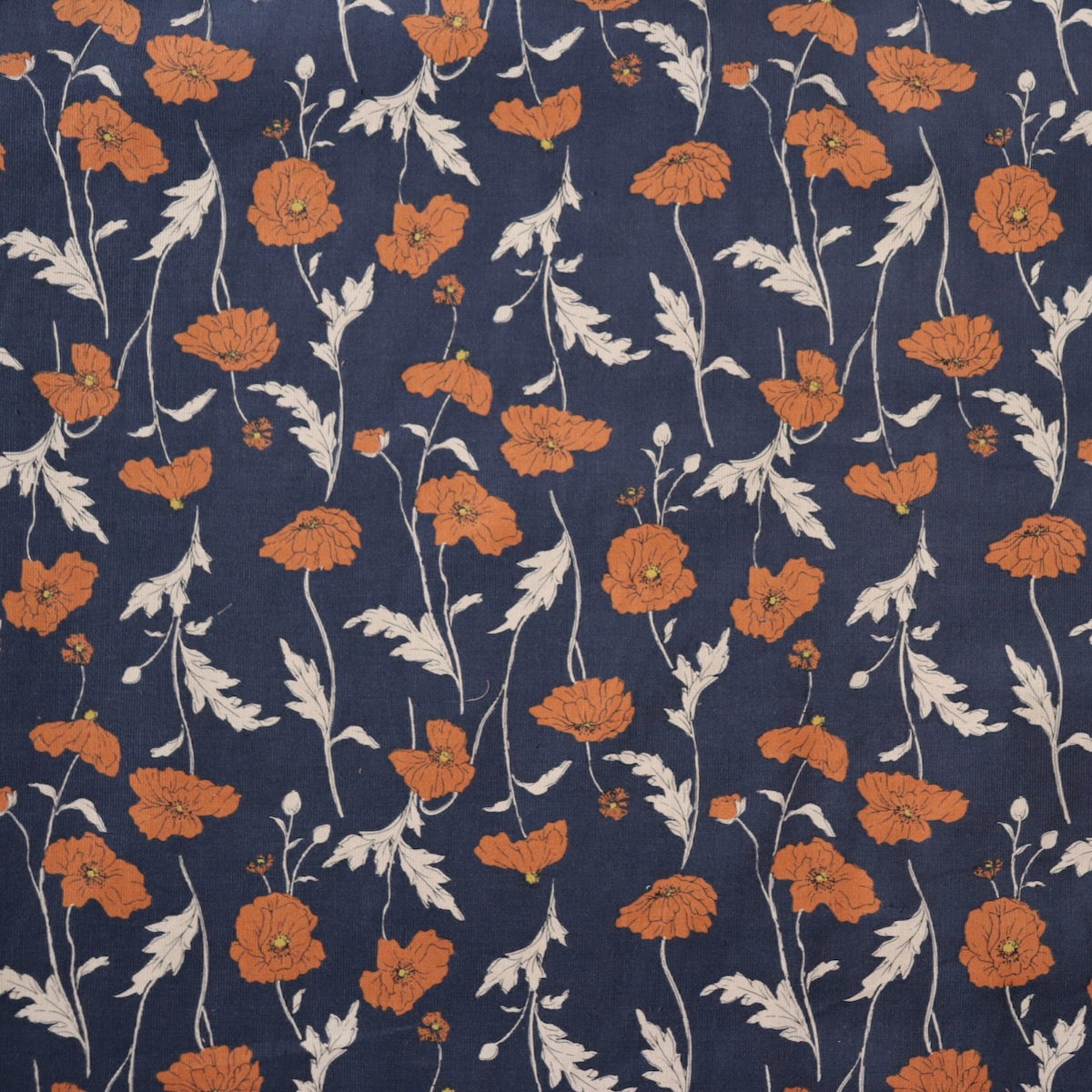 Hokkoh Poppies Corduroy — Dusk Blue