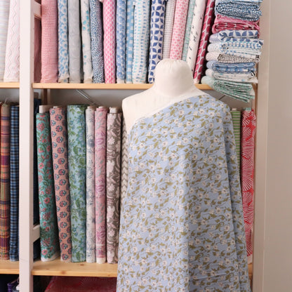 Hokkoh Poppies Cotton Lawn — Blue