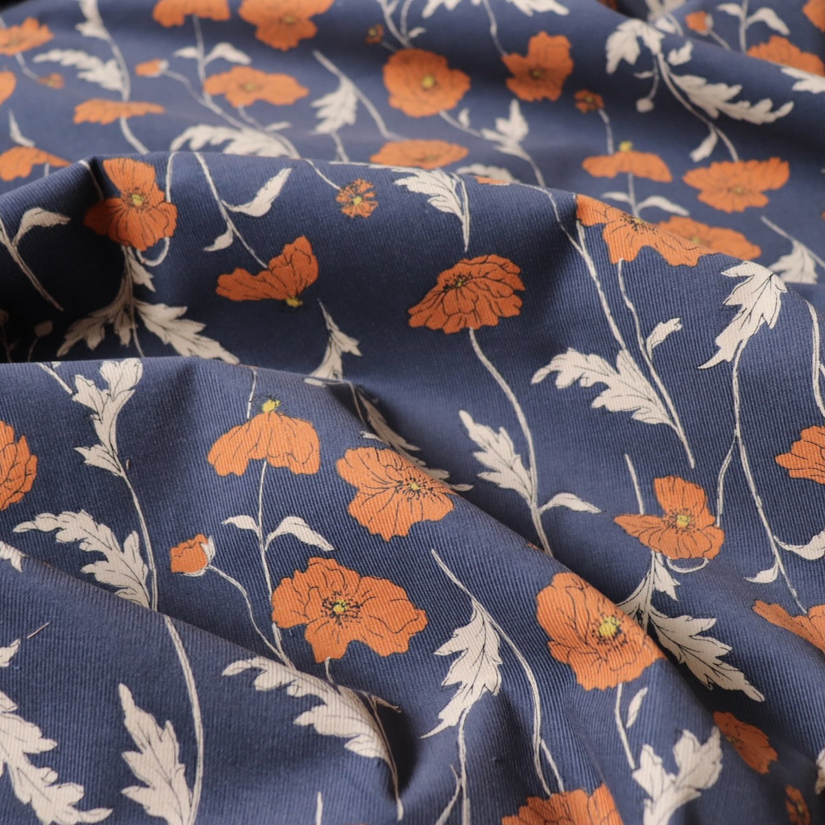 Hokkoh Poppies Corduroy — Dusk Blue
