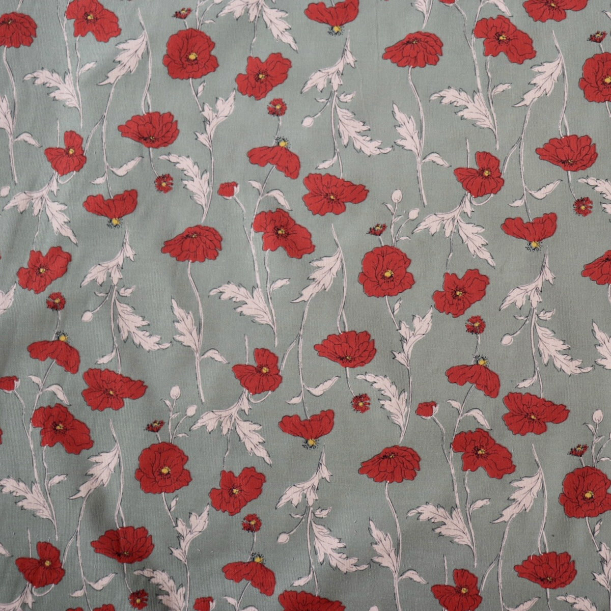 Hokkoh Poppies Corduroy — Wintergreen