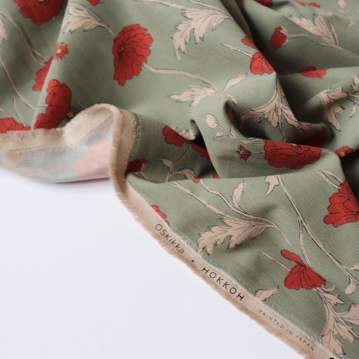 Hokkoh Poppies Corduroy — Wintergreen