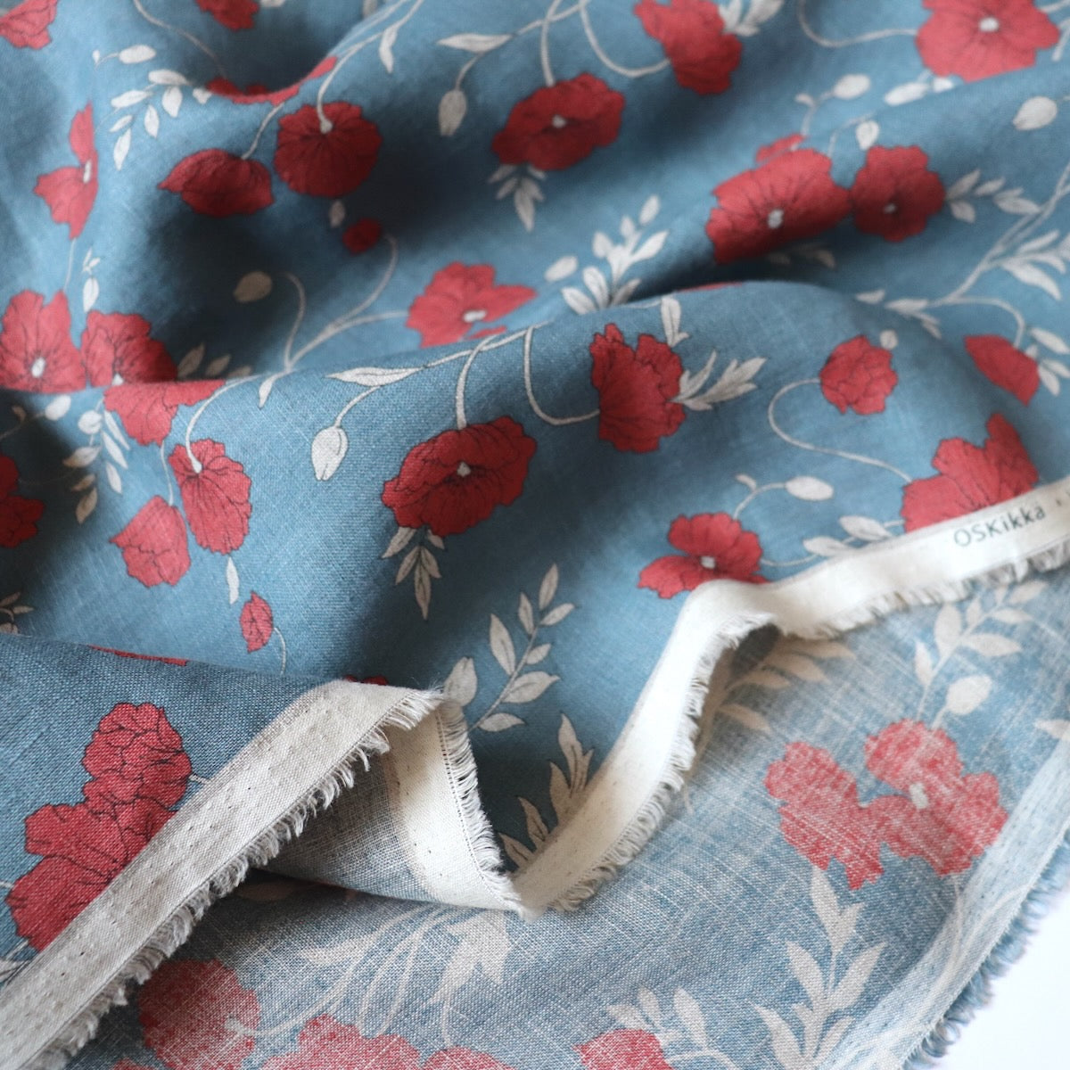 Hokkoh Poppies Linen — Blue