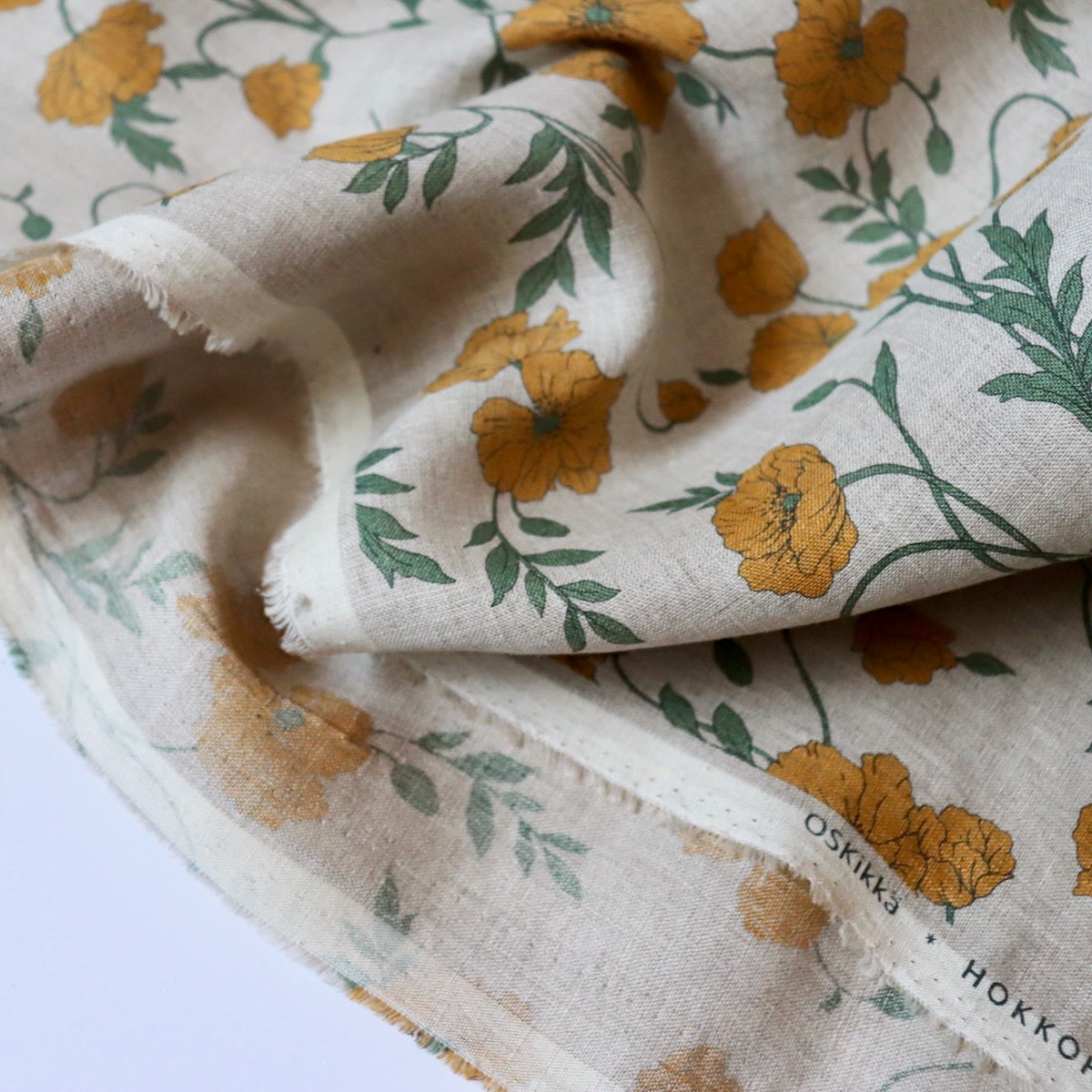 Hokkoh Poppies Linen — Yellow